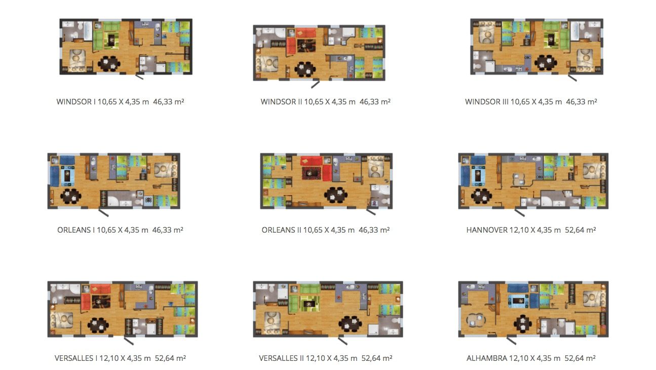 Configuraciones de casas modulares